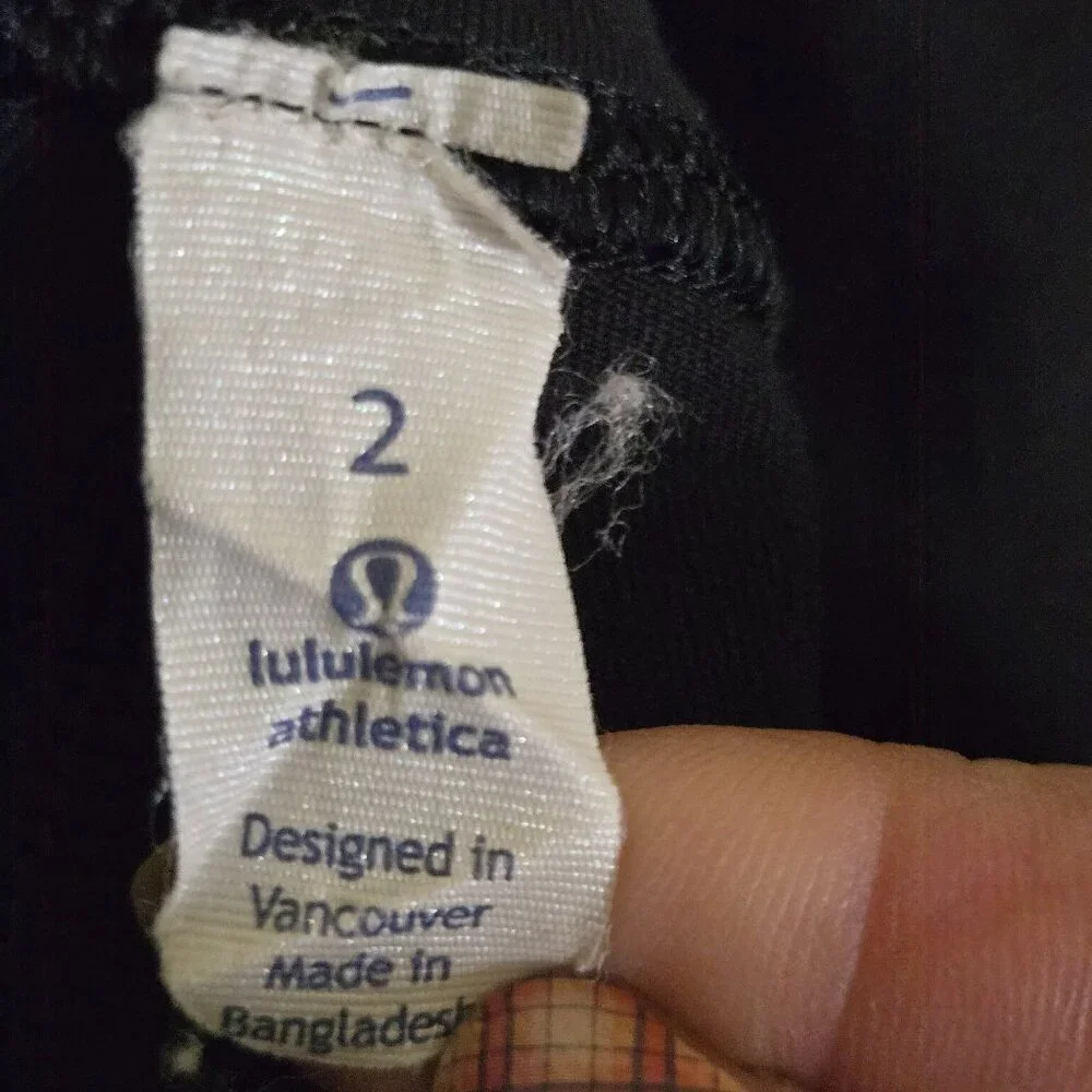 Lululemon Athletica Womens Black Leggings Size 2 Still Kickin Print
